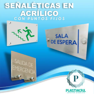 Señalética en Acrílico (con puntos fijos)
